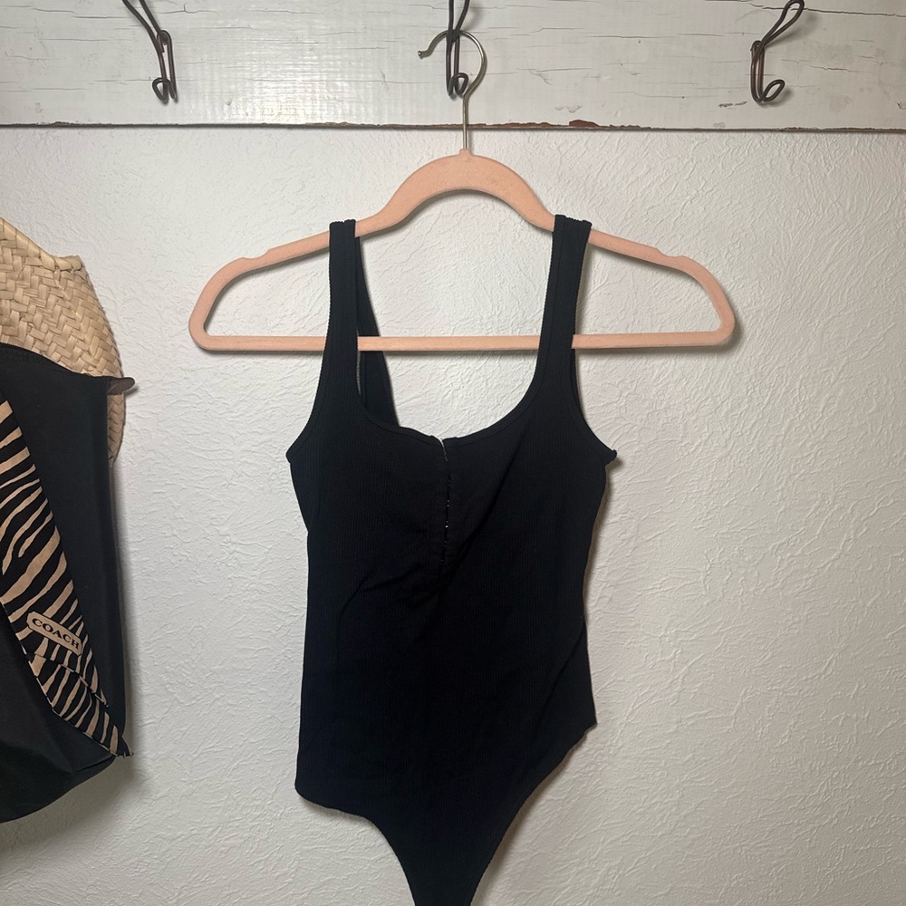 Abercrombie Black Tank One-Piece Bodysuit